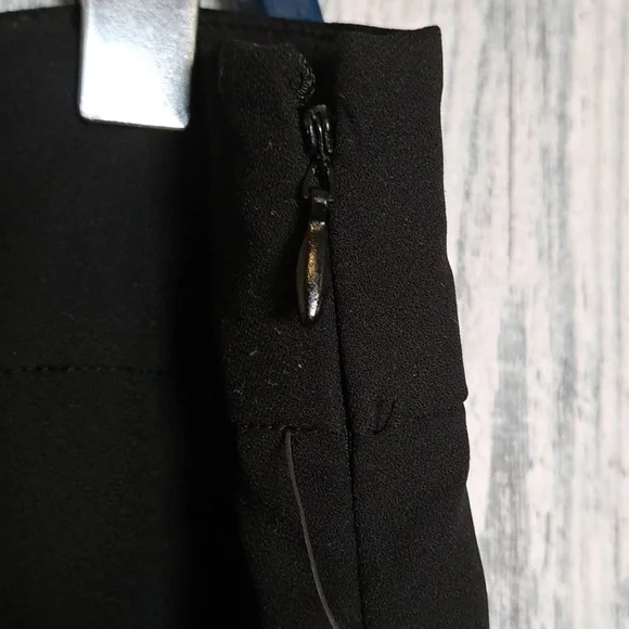 Anne Klein Chiffon Pleated Skirt 16 Black - Picture 3 of 8